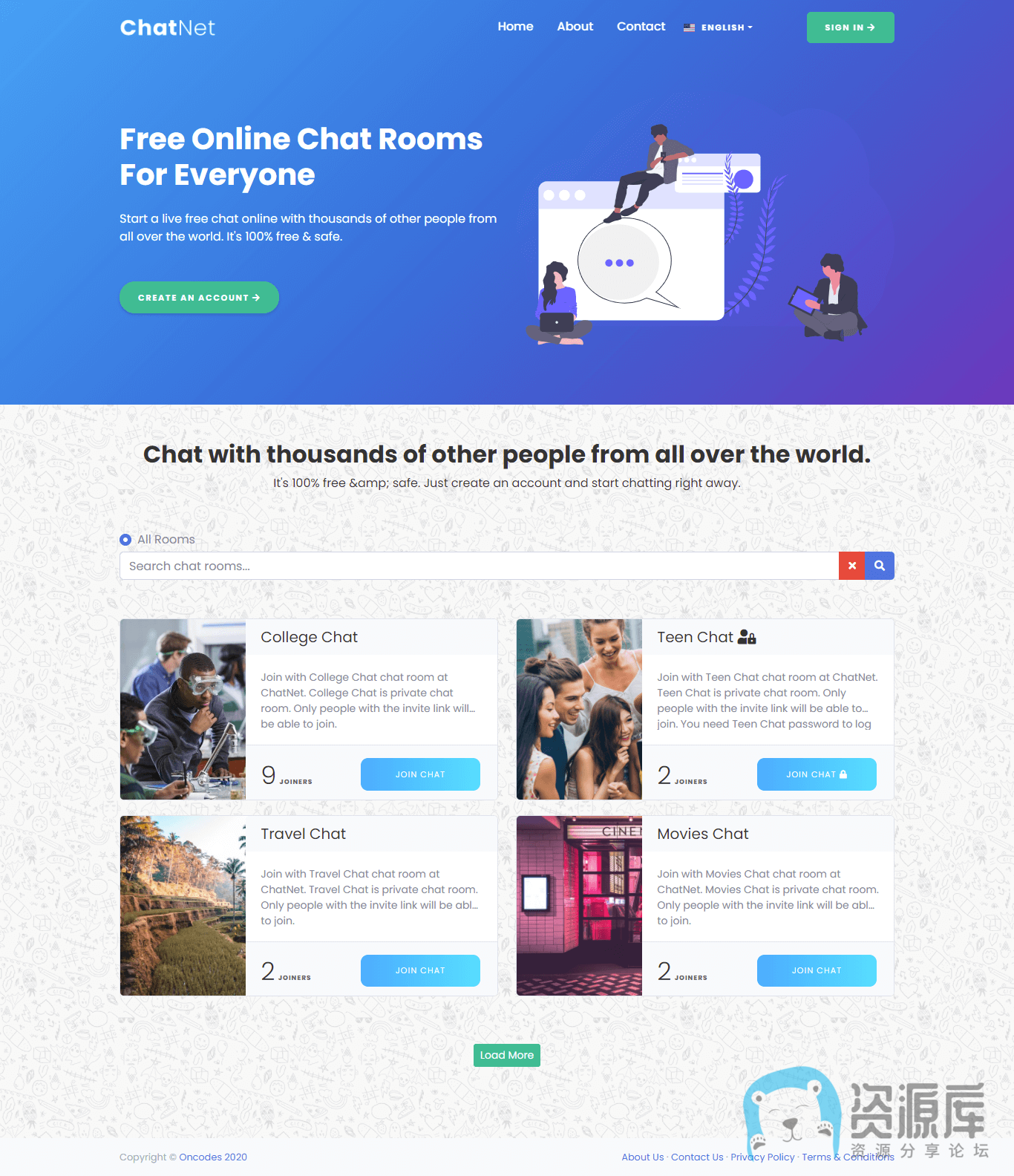 ChatNet -PHP聊天室和私人聊天程序 v1.9-资源阁