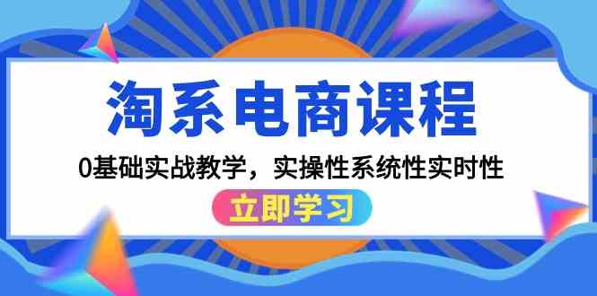 淘系电商课程，0基础实战教学，实操性系统性实时性（15节课）-资源阁