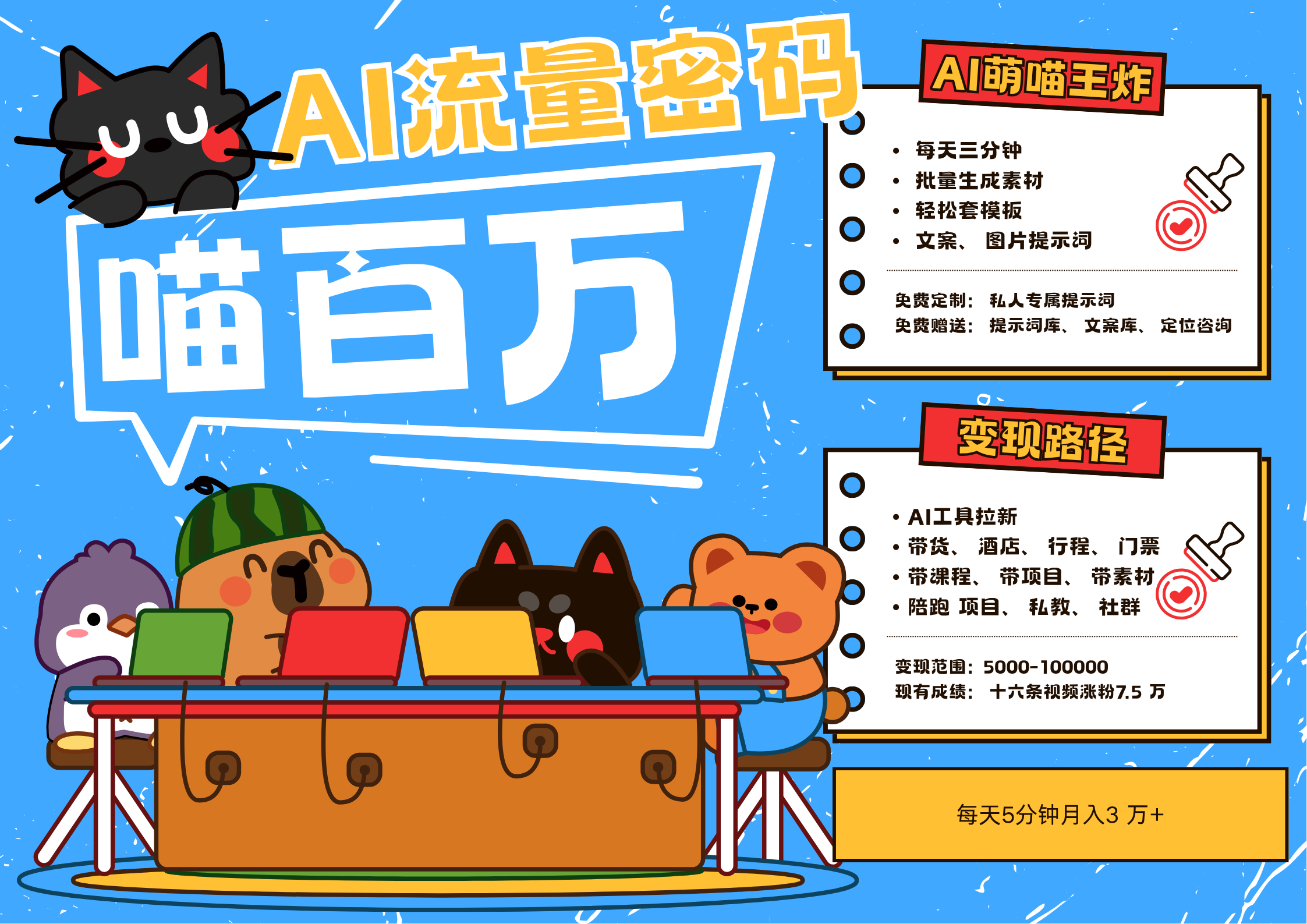 AI+宠物+旅行，2025最火流量密码 轻松用AI宠物做文旅账号，N种变现渠道月入五位数-资源阁