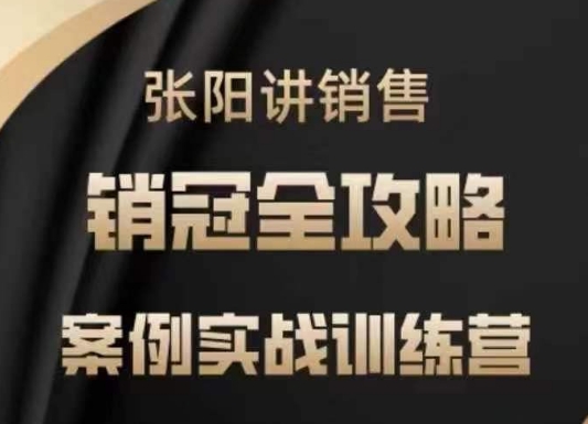 张阳讲销售实战训练营，​案例实战训练，销冠全攻略-资源阁