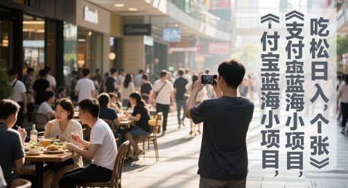支付宝蓝海小项目，吃饭逛街拍个照，轻松日入1张-资源阁