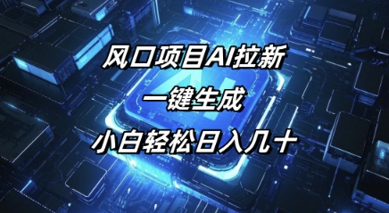 风口项目AI拉新，一键生成，小白轻松日入几十-资源阁