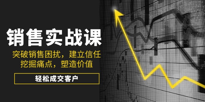 （14297期）销售实战课，突破销售困扰，建立信任，挖掘痛点，塑造价值，轻松成交客户-资源阁
