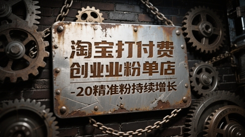 淘宝打付费创业粉单店每天稳定10-20精准粉持续增长【揭秘】-资源阁