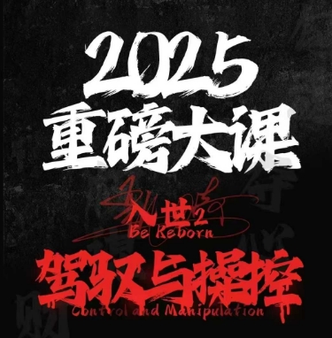 2025重磅大课，入世2，驾驭与控制-资源阁