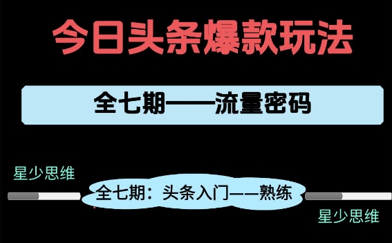 头条系列全七期项目拆解，全是干货，新手从0-1必经过程，99的人会踩的坑-资源阁