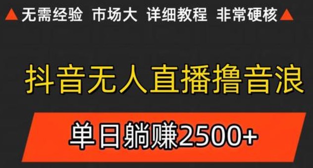 抖音无人直播6.0 简单无脑可矩阵 每天两小时轻松躺赚500+-资源阁