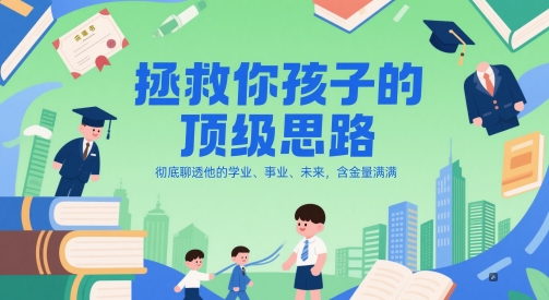 付费文章：拯救你孩子的顶级思路，彻底聊透他的学业、事业、未来，含金量满满-资源阁