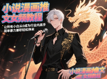 小说漫画推文女频教程，让所有小白从0成为行业内高手，简单暴力兼职轻松挣米-资源阁