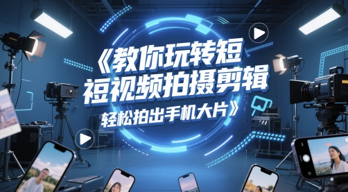 教你玩转短视频拍摄剪辑，轻松拍出手机大片-资源阁
